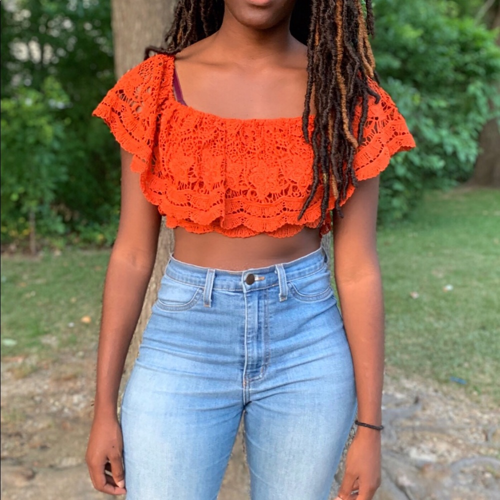 Orange Crop Top